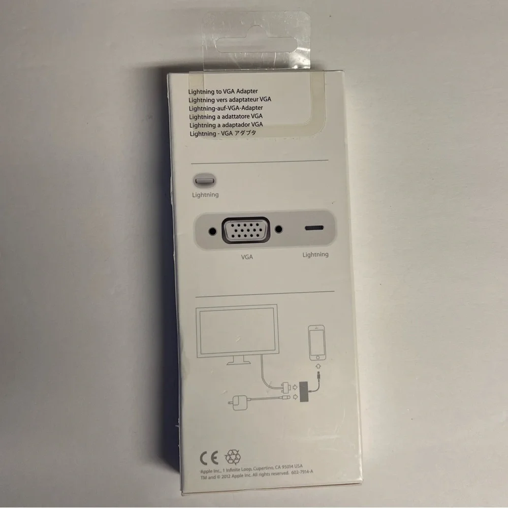 Apple Lightning to VGA Adapter White Sealed